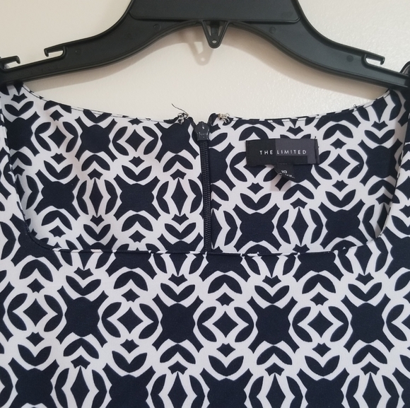 The Limited Navy and White Dress Size 10 - Picture 2 of 8